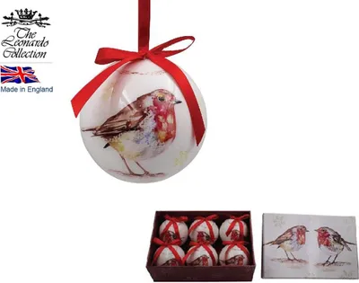 Produktbild von Lesser & Pavey Weihnachten Weihnachtsbaumkugeln im Set von 6 Stück in einer schönen Geschenkbox