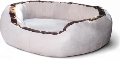 Produktbild von tierlando LANA Hundebett Hundesofa M L XL Velours MEGA DICK SUPERWEICH - Größe: 120x105cm | Farbe: 05 Creme