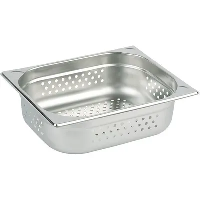 Zdjęcie produktu dla Pojemnik APS GN 1/2 stal nierdzewna, perforowany, głębokość: 100 mm, pojemność: 6,50 litra