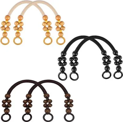Produktbild von Famanu Handtaschen-Halter 6 Stück - Holzperlen, modisches Design