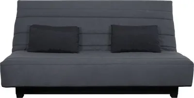 Image de Banquette Clic Clac 2 Places DUNLOPILLO ReVEUR, Matelas 13 cm, Tissu Gris, Coffre de Rangement, 188x128x13 cm