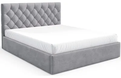 Obrázok produktu pre Selsey Aurevia - Čalúnená posteľ 140x200 s podnožou a zamatovým poťahom, svetlosivá