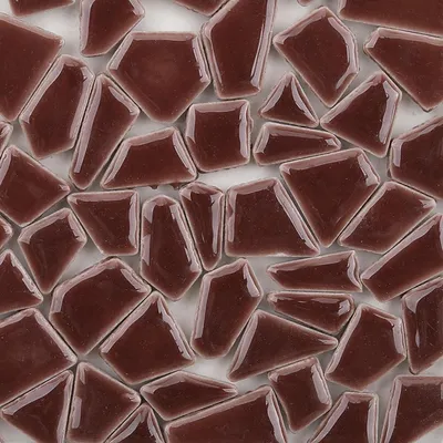Productafbeelding van Mozaïek Tegels - Keramische Mozaïek - Ambachtelijke Decoratie - Onregelmatige Vormen - 200g - Bruin