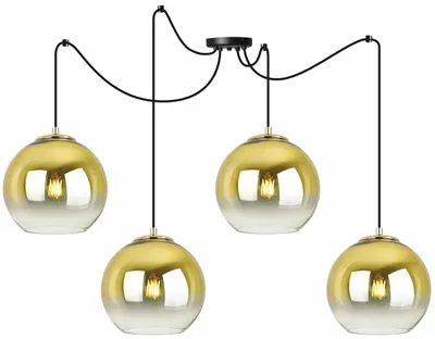 Obrázek produktu pro Závěsná lampa, stropní lustr, zlatý stínidlo, 20 cm