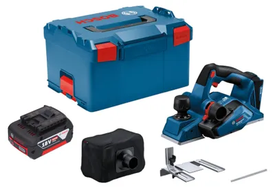 Image de Bosch GHO 18V-26 Professional Rabot sans fil 18 V 2,6 mm Brushless + 1x batterie 5,0 Ah + L-Boxx - sans chargeur