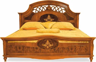 Produktbild von Casa Padrino Luxus Barock Massivholz Doppelbett Braun / Dunkelbraun - Barock Schlafzimmer Möbel