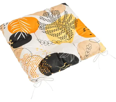 Obrázok produktu pre Adéla prešívaný sedací vankúš – 40x40 cm – oranžový