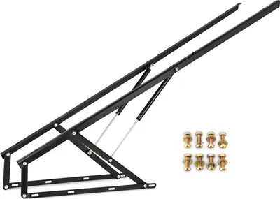 Produktbild von VEVOR zdvíhacia posteľ pružinová montáž postele s dĺžkou 152 cm, oceľová montáž postele, čierna Hydraulický záves zdvíhacej postele s nosnosťou 60 kg pre rozkladacie pohovky alebo postele s rozmermi 1,5 x 2 m