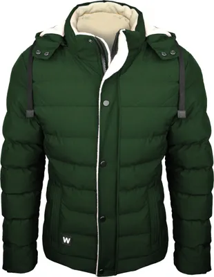 Produktbild von Gesteppte Winterjacke mit Kapuze, grün, wärmendes Innenfutter, Größe L