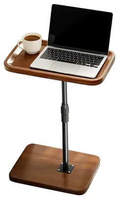 Image de Table d'appoint de forme en C, réglable en hauteur, idéale pour les petits espaces