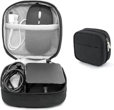 Produktbild von Elektronikakabel-Organizer, wasserdicht, ideal für Reisen, Schwarz