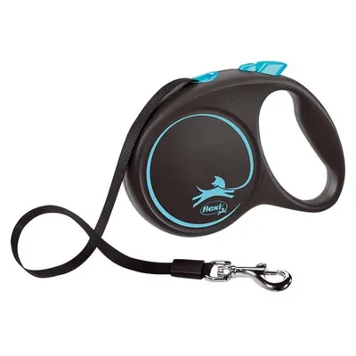 Produktbild von Flexi Black Design L Gurt 5 m blau 50 kg