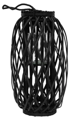 Image de PROGARDEN Lanterne de bougie en saule tressé 50 cm noir KO-438002030