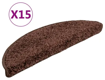 Zdjęcie produktu dla vidaXL Podkładki pod stopy 15 szt. 56x17x3 cm Brązowe Półokrągłe