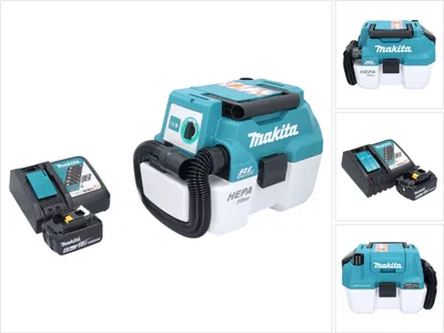 Produktbild von Makita DVC 750 LRG1 Akku Staubsauger LXT 18 V 67 mbar 7,5 l Brushless + 1x Akku 6,0 Ah + Ladegerät