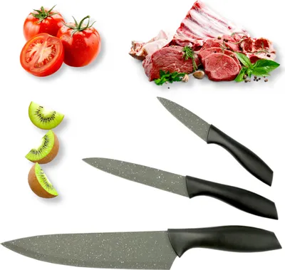 Produktbild von 3-teilig Küchenmesserset Edelstahl Karl Hausmann Kochmesser Set Universalmesser