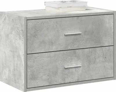 Produktbild von Möbel Schrank mit 2 Schubladen Betongrau 60x31x40 cm Holzwerkstoff - Kommoden 858827