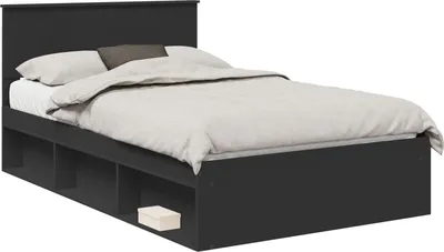 Obrázek produktu pro vidaXL Rám postele černý 120 x 200 cm z masivního borovicového dřeva