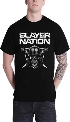 Produktbild von Slayer - "Nation" T-Shirt für Herren/Damen Uni RO1827 (XXL) (Schwarz)
