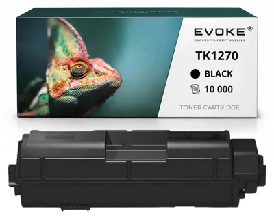 Obrázok produktu pre Evoke tonériová kazeta kompatibilná s tlačiarňou Kyocera TK1270 1T0C140NL0, čierna, výtlačnosť 10 000 strán, kompatibilná s modelmi ECOSYS MA4000fx, MA4000wfx a MA4000x