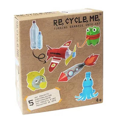 Produktbild von Re-Cycle-Me Basteln mit PET-Flasche für Jungen - Bastelset Re-Cycle-Me