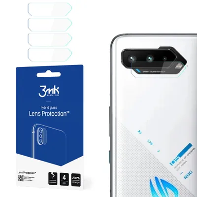 Produktbild von 3mk Hybridglas Lens Protection für Asus ROG Phone 5s/5s Pro Kamera Objektiv Kameralinse 0,16mm 6H (4 Stück)
