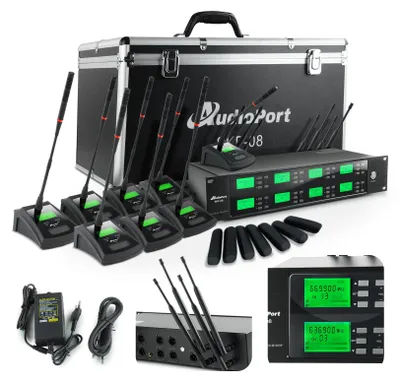 Obrázok produktu pre Súprava konferenčných mikrofónov Audioport SKF-08 UHF