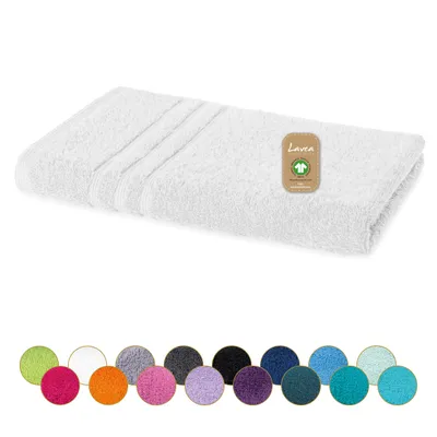 Zdjęcie produktu dla Ręczniki łazienkowe Lavea® 50x100 cm, seria Bali, 100% bawełna, bardzo chłonne, miękkie, zestaw, można prać, nadają się do suszenia w suszarce bębnowej, ręczniki gościnne - białe