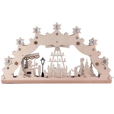 Produktbild von Lichterbogen Weihnachtsmarkt (55cm) - Original Erzgebirge