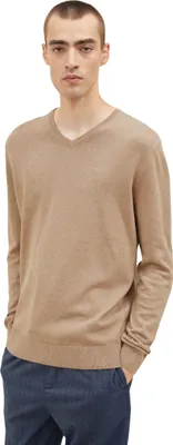 Produktbild von TOM TAILOR Dünner Feinstrick Pullover Basic Legerer V-Ausschnitt Sweater Größe: S