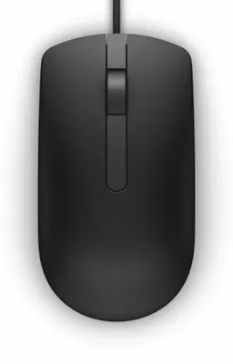 Zdjęcie produktu dla DELL MS116, Oburęczny, Optyczny, USB Typu-A, 1000 DPI, Czarny