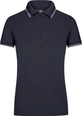Produktbild von Ladies' Polo Polo in elastischer Piqué-Qualität navy/white, Gr. L