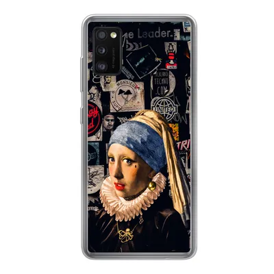 Produktbild von MuchoWow® Handyhülle Schutzhülle Hülle für Samsung Galaxy A41 Das Mädchen mit dem Perlenohrring - Tätowierung - Vermeer Silikon Softcase Handy Hülle - Mobiltelefon