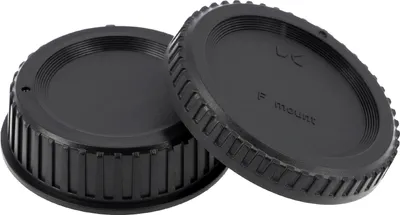 Produktbild von Kameragehäusedeckel & Objektivrückdeckel Set für Nikon F – Schutzkappen für Kamera & Objektiv