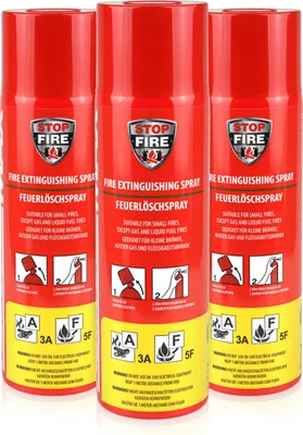 Produktbild von 3x 500ml Feuerlöschspray für den Haushalt