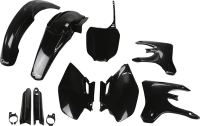 Produktbild von Verkleidungskit UFO PLAST 9-teilig Verkleidungssatz Kunststoff mit Gabelschutz für Yamaha YZ F 250 / 450 ccm Bj. 2003 - 2004, Farbe:schwarz