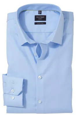 Produktbild von Olymp Nr.6 hellblaues Hemd super slim fit einfarbig