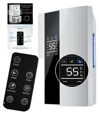 Produktbild von Entfeuchter, Feuchtigkeitsanzeige, Timer-Funktion, WEISS