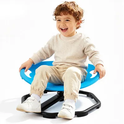 Produktbild von VEVOR Drehstuhl Kinder Autismus Sensorischer Drehsitz 50 kg 435x410 mm Blau, ADHS Hilfsmittel für Kinder im Alter von 2-6 Jahren, Förderung von Gleichgewicht Körperkoordination Greifkraft, PP-Material
