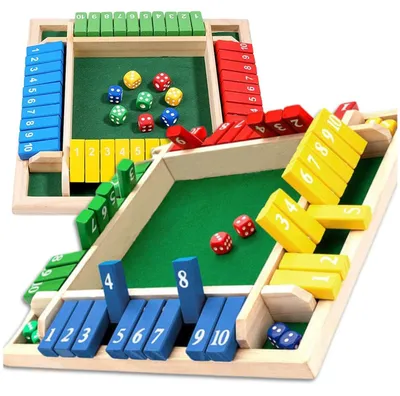 Immagine prodotto di EDIBAZZAR | Gioco educativo in legno con dadi colorati: chiudi la scatola