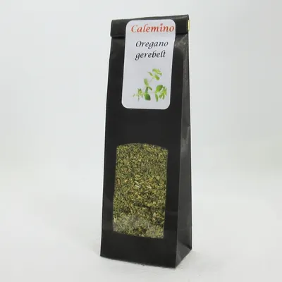Produktbild von Calemino Oregano gerebelt 25g für Suppen Saucen Salate Marinaden Pizzen Steaks