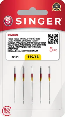 Obrázek produktu pro Singer 2020 - 110/18 - 5x Jehly do šicích strojů