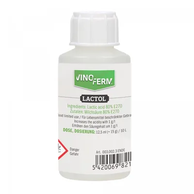 Obrázek produktu pro Kyselina mléčná 80% - VINOFERM Lactol 100ml KONC,