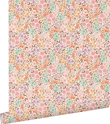Produktbild von ESTAhome Tapete Blumen Rosa und Blau 0.53 x 10.05 m