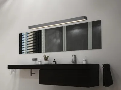 Produktbild von Trio LED Wandlampe Bad ROCCO Schwarz 90cm