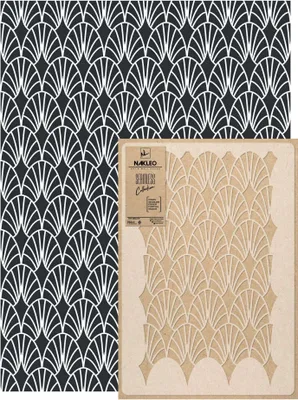 Produktbild von Wandschablone Groß Muster, Malschablone 59x95 cm Art Deco Palme Wiederverwendbare Kunststoff, Geometrische Tapete Wandgestaltung