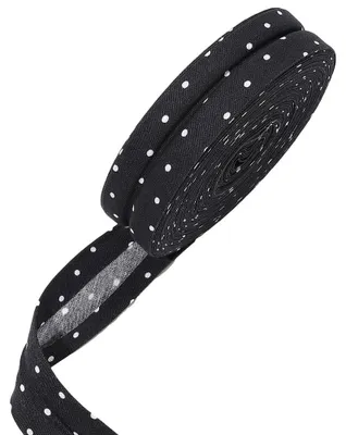 Nähband, doppelt gefaltet, gepunktet, 10 m, 20 mm breit, Baumwolle
