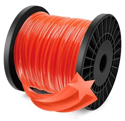 Produktbild von Forever Speed Freischneider Faden, 2,8 mm x 100 Meter 5-Kant Rasentrimmer Faden Trimmerfaden Rasen Mähfaden Ersatzfaden Nylonfaden Motorsense Trimmerschnur