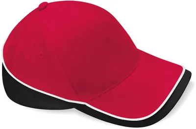 Image de Beechfield B171 | Teamwear Competition Cap / Kappe / Mütze / Hut - Farbe : Classic Red/Black/White - Größe : Taille unique