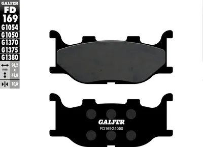Produktbild von Bremsbeläge Galfer FD169G1050 Semi-Metall SCOOTER hinten für Yamaha TDR R XV Virago S SR SE XVS Drag Star 125 / 250 ccm
